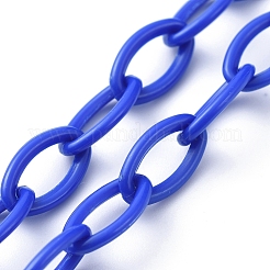 Personalisierte abs kunststoff kabelkette halsketten&nbsp;NJEW-JN02847