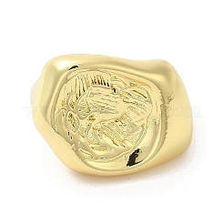 Покрытие стойки латунное кольцо на палец RJEW-C072-07G