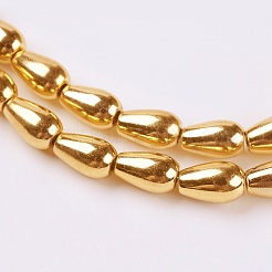 Гальванизировать немагнитных синтетический гематит бисер пряди G-K250-02C-G