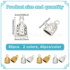 80 шт. 2 цвета подвески из цинкового сплава в тибетском стиле&nbsp;FIND-GO0003-06