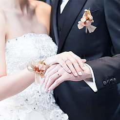 6 шт. 2 стиля шелковая ткань имитация розы бутоньерка и запястный корсаж AJEW-GO0001-30