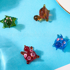 8шт 4 цвета бусины лэмпворк ручной работы LAMP-PA0001-08