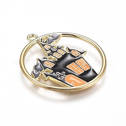 Подвески из сплава с эмалью на тему Хэллоуина&nbsp;X-ENAM-J649-12LG-02