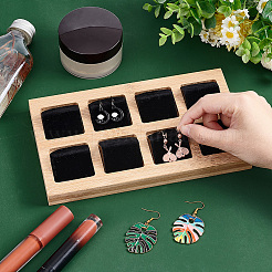 Деревянная доска для сережек с 8 сеткой&nbsp;EDIS-WH0016-010B