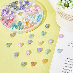 Непрозрачная выпечка окрашенные стеклянные бусы пряди EGLA-PH0001-21