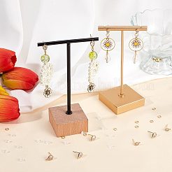 12 шт. 2 стильные латунные серьги-гвоздики KK-CN0001-92