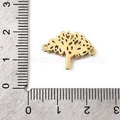 Подвески-соединители из латуни с разноцветными кубическими цирконами и деревом жизни KK-I360-031G