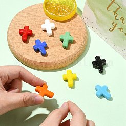 8pcs 8 Farben handgemachte Bunte Malerei-Perlen&nbsp;LAMP-CJ0003-09