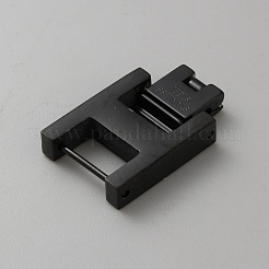 Fermoirs de bracelet de montre rectangulaires en acier inoxydable&nbsp;STAS-WH0048-08C-EB