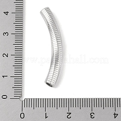 304ステンレス鋼湾曲チューブビーズ  ステンレス鋼色  37x5mm  穴：3mm.&nbsp;STAS-M071-03C-P