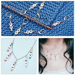 9 шт. 9 стильных акриловых подвесных маркера для петель HJEW-NB00002