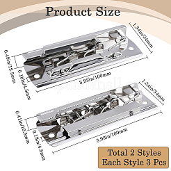 6 Stück 2 Stile Eisen starke Binder Clips&nbsp;FIND-GF0006-56