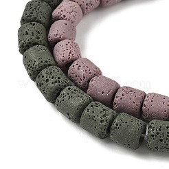 Нити бусин из искусственного камня лавы ручной работы PORC-P032-08M