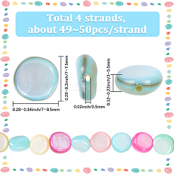 4 нить бусин из натуральных пресноводных ракушек SHEL-SC0001-64