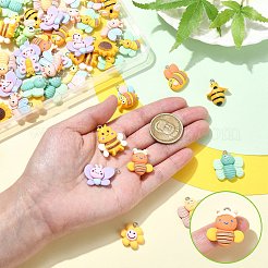 80pcs 16 Arten undurchsichtige Harzanhänger&nbsp;RESI-CJ0004-48