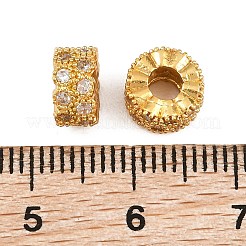 Messing Micro Pave klare Zirkonia Perlen&nbsp;CU-CBA6A75-12G
