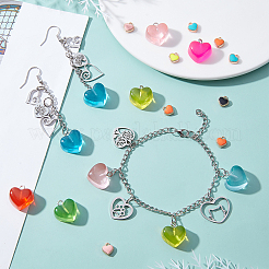 108 Stück Herz-Charm-Set in 18 Stilen zur Herstellung von DIY-Schmuck.&nbsp;DIY-PH0005-53