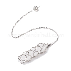 Pochette en macramé avec chaîne en acier inoxydable 304&nbsp;PALLOY-JF02877-03