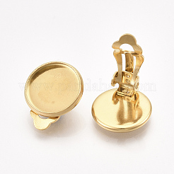 201 фурнитура для сережек-клипс из нержавеющей стали&nbsp;STAS-T045-34C-G