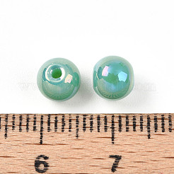 Гальванизированные стеклянные жемчужные бусины EGLA-T021-14A-03