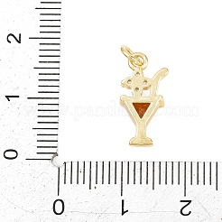Ottone micro spianare pendenti zirconi&nbsp;KK-D258-30G