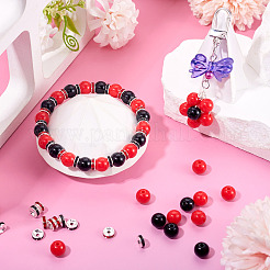 100шт 2 цвета непрозрачные акриловые бусины&nbsp;MACR-TA0002-52