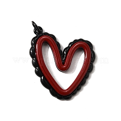 10 шт. подвесные украшения из сплава с двойным экраном красного и черного цвета&nbsp;PALLOY-JF04030