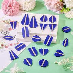 20 шт. 10 стиля подвесок из непрозрачной смолы и дерева&nbsp;RESI-TA0004-68