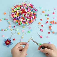 1500pcs 6 Farben undurchsichtige Acrylperlen&nbsp;MACR-SZ0001-90A