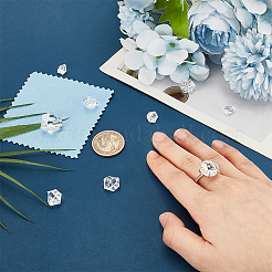 Регулируемые детали кольца из стерлингового серебра с родиевым покрытием STER-BC0002-32