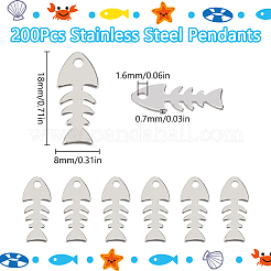 200 шт. подвески из нержавеющей стали 201&nbsp;STAS-SC0009-16