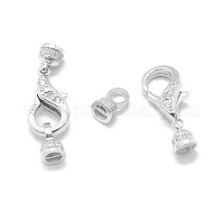 Антикоррозийное родиевое покрытие 925 стерлингового серебра застежки-лобстеры STER-L055-061P