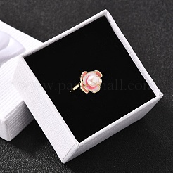 Натуральные перламутровые кольца RJEW-P113-20G