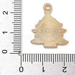 クリスマステーマ合金エナメルペンダント  ライトゴールド  鉛フリー＆カドミウムフリー  クリスマスツリー  22x18x1.2mm  穴：1.8mm&nbsp;ENAM-Z019-01H