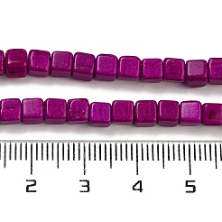 Синтетических нитей бирюзовые бусы&nbsp;X-TURQ-G108-4x4mm-02