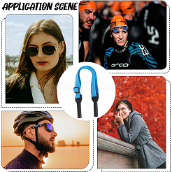 8 шт. двухцветные эластичные нейлоновые спортивные ремешки для солнцезащитных очков&nbsp;AJEW-GF0010-53