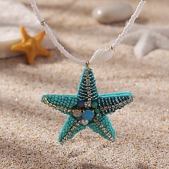 Ракушка в виде морской звезды с подвеской из стразов&nbsp;FS-WGEED08-01