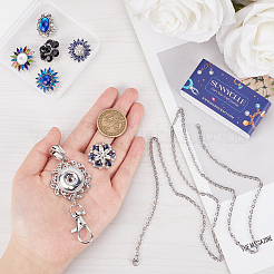 Kit de fabrication de colliers et porte-badges interchangeables avec cordon de bureau et fleurs&nbsp;DIY-SC0021-46