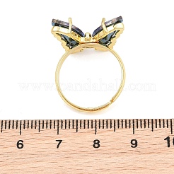 Messing-Mikro pflastern Zirkonia Fingerringe&nbsp;GL-CBA65A8-01G-14