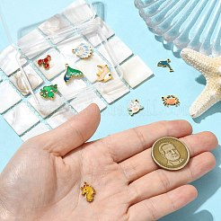 9 шт. 9 стиля эмалевых подвесок из нержавеющей стали 304&nbsp;STAS-CJ0003-25