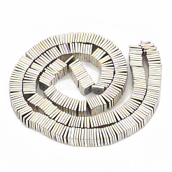 Гальванизировать немагнитных синтетический гематит бисер пряди&nbsp;G-N0318-23-F