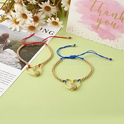 Регулируемые браслеты из бисера с нейлоновой нитью&nbsp;BJEW-JB06438-02