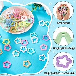 55шт 11 цвета непрозрачные акриловые подвески&nbsp;MACR-TA0002-46