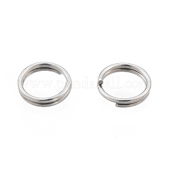 変色しない304ステンレススチール製スプリットリング  ダブルループ丸カン  ステンレス鋼色  4x1mm  内径：3mm  単線：0.5mm&nbsp;STAS-N092-171D-01P