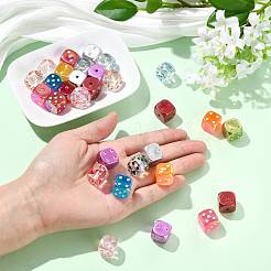 30 Stück 3 Stile UV-Beschichtung transparente Acrylperlen&nbsp;OACR-FS0002-60