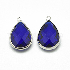 Латунь стекло кулоны&nbsp;RGLA-T093-10P-07