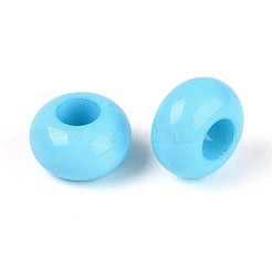 Opaques perles grands trous européens acryliques&nbsp;SACR-N019-03C