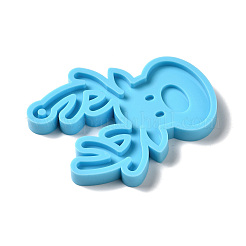 Diy рождественский олень голова кулон силиконовые Молды SIMO-B006-03