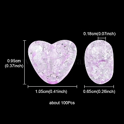 Прозрачных бусин акриловые треск MACR-YW0002-47