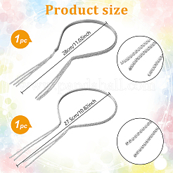 2 шт. 2 стиля резинки для волос с железом и стразами OHAR-HY0001-05